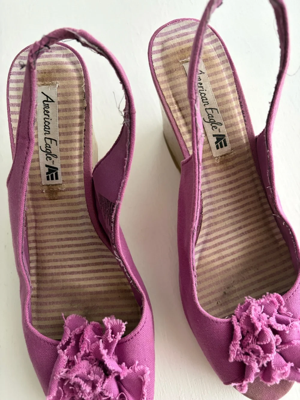 American Eagle Peep Toe Wedge Heel